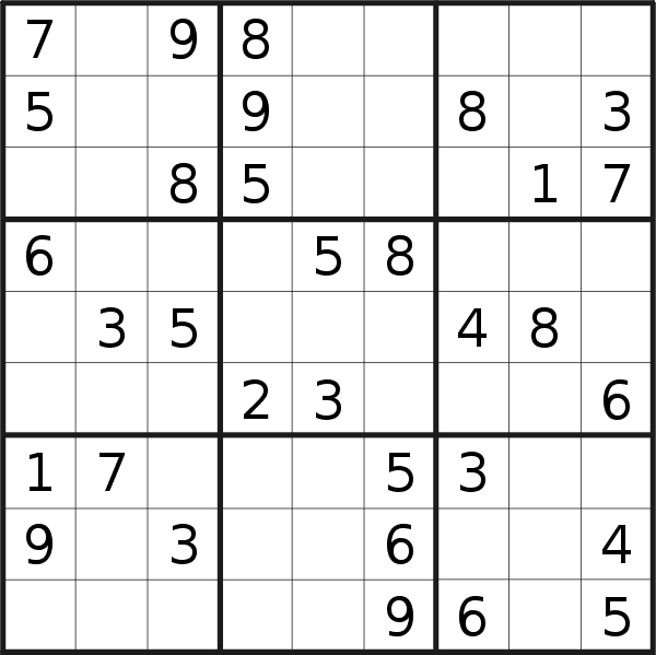 Sudoku puzzle for <br />Saturday, 15th of October 2022