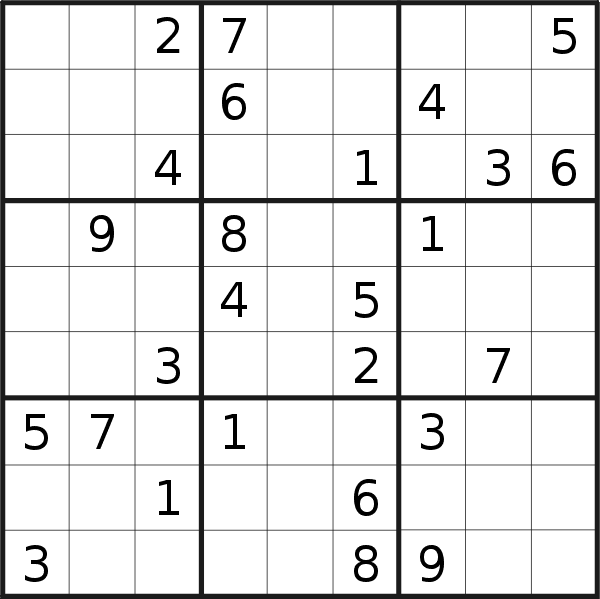 Sudoku puzzle for <br />Monday, 17th of October 2022