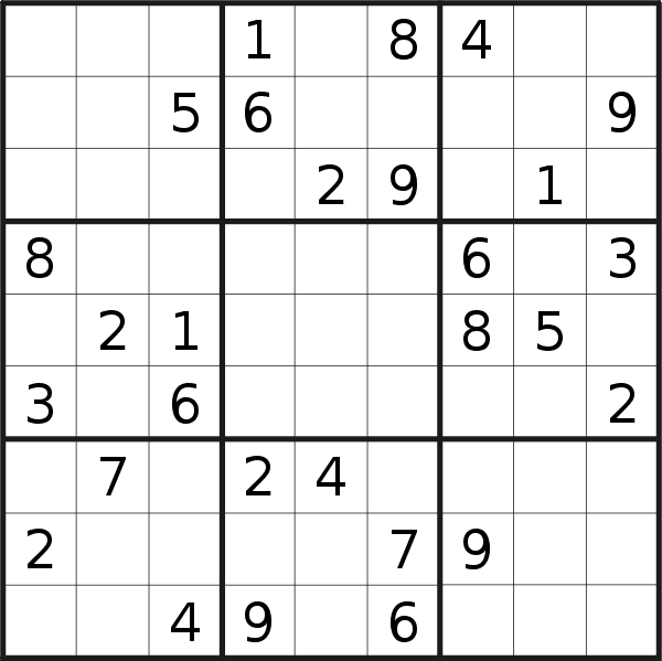 Sudoku puzzle for <br />Wednesday, 2nd of November 2022