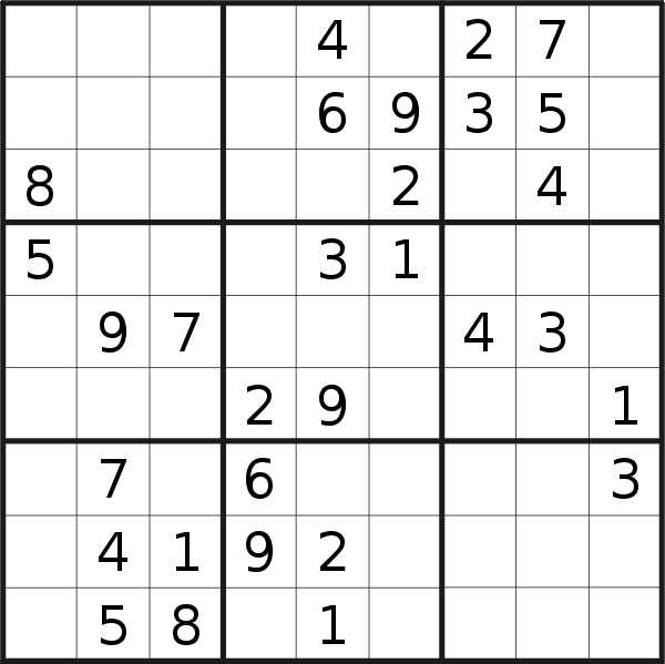 Sudoku puzzle for <br />Thursday, 3rd of November 2022