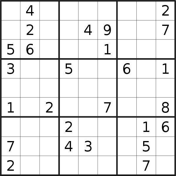 Sudoku puzzle for <br />Saturday, 5th of November 2022