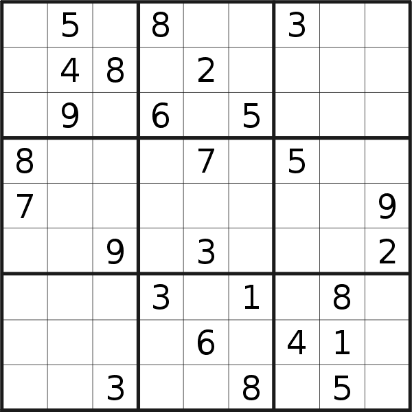 Sudoku puzzle for <br />Wednesday, 9th of November 2022