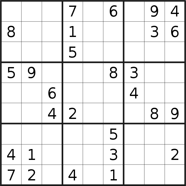 Sudoku puzzle for <br />Tuesday, 15th of November 2022