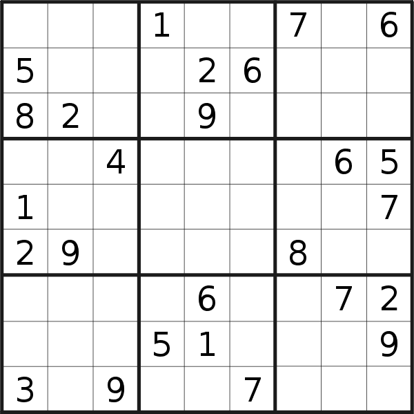 Sudoku puzzle for <br />Thursday, 12th of January 2023