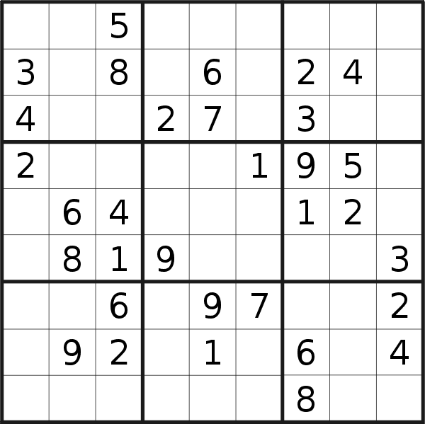 Sudoku puzzle for <br />Friday, 13th of January 2023