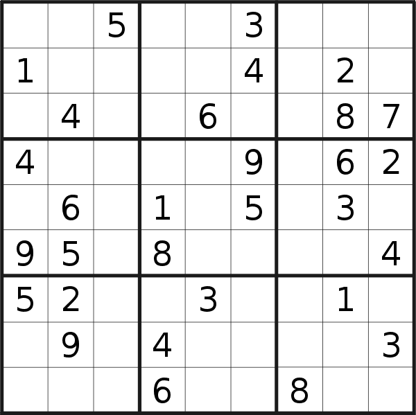 Sudoku puzzle for <br />Wednesday, 18th of January 2023