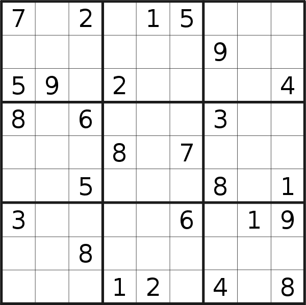 Sudoku puzzle for <br />Thursday, 19th of January 2023