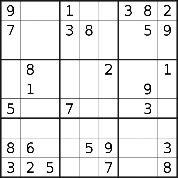 Sudoku puzzle for <br />Sunday, 22nd of January 2023