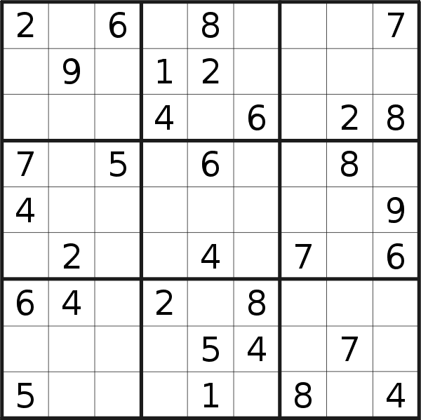 Sudoku puzzle for <br />Wednesday, 25th of January 2023
