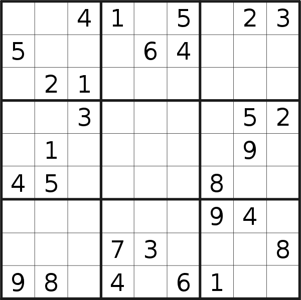 Sudoku puzzle for <br />Sunday, 29th of January 2023