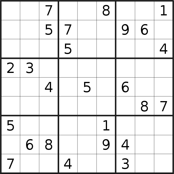 Sudoku puzzle for <br />Tuesday, 31st of January 2023