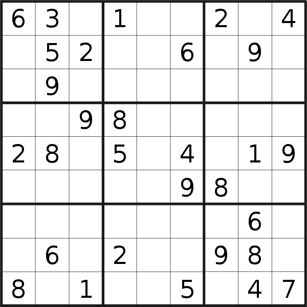 Sudoku puzzle for <br />Wednesday, 8th of February 2023