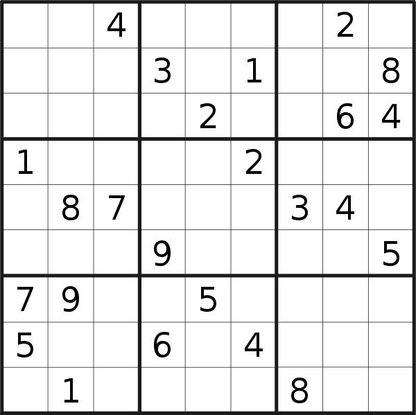 Sudoku puzzle for <br />Thursday, 9th of February 2023