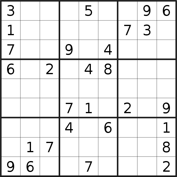 Sudoku puzzle for <br />Sunday, 12th of February 2023