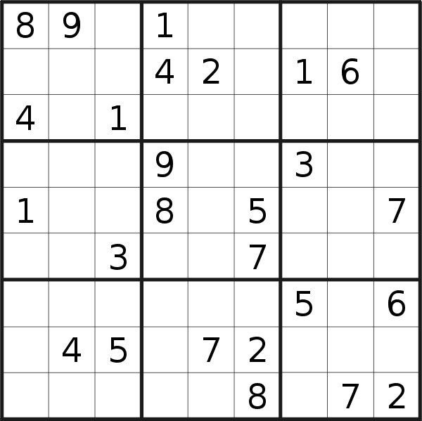 Sudoku puzzle for <br />Tuesday, 21st of February 2023