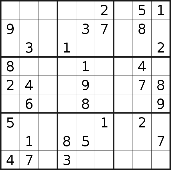 Sudoku puzzle for <br />Wednesday, 22nd of February 2023
