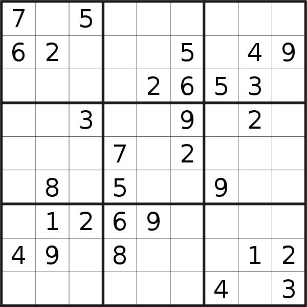 Sudoku puzzle for <br />Tuesday, 28th of February 2023