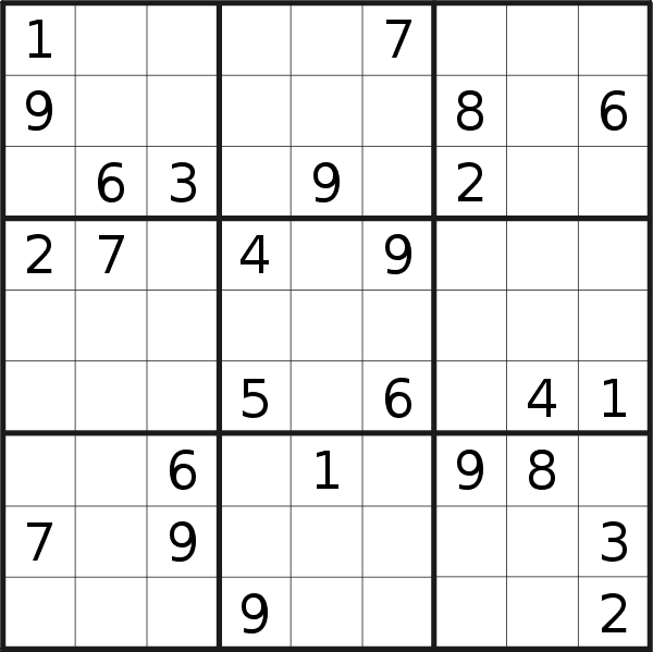Sudoku puzzle for <br />Thursday, 2nd of March 2023
