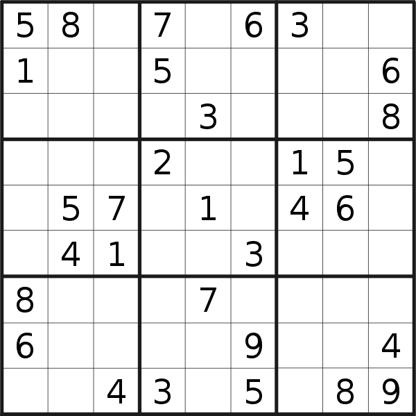 Sudoku puzzle for <br />Saturday, 4th of March 2023