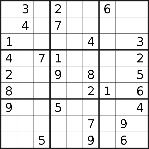 Sudoku puzzle for <br />Sunday, 5th of March 2023