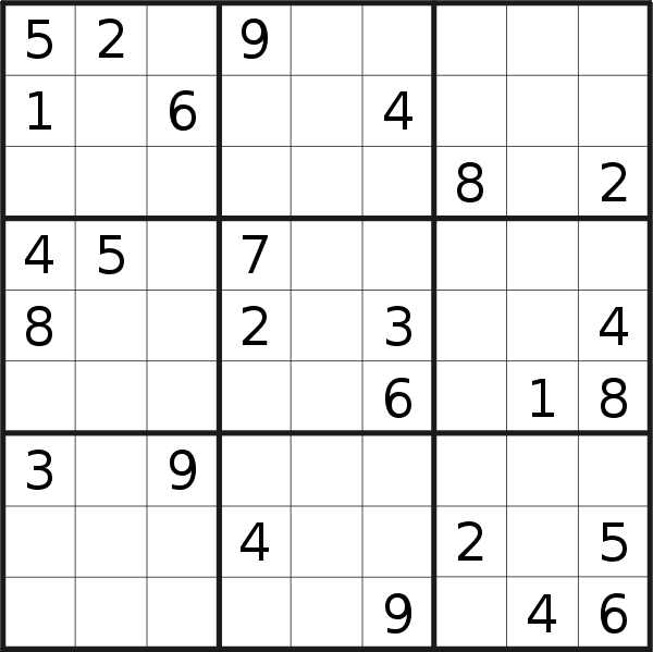 Sudoku puzzle for <br />Tuesday, 7th of March 2023