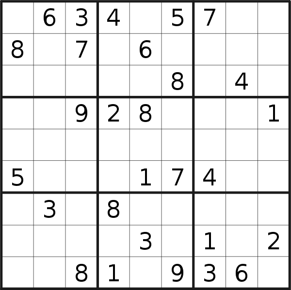 Sudoku puzzle for <br />Wednesday, 8th of March 2023