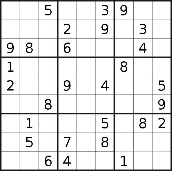 Sudoku puzzle for <br />Monday, 13th of March 2023