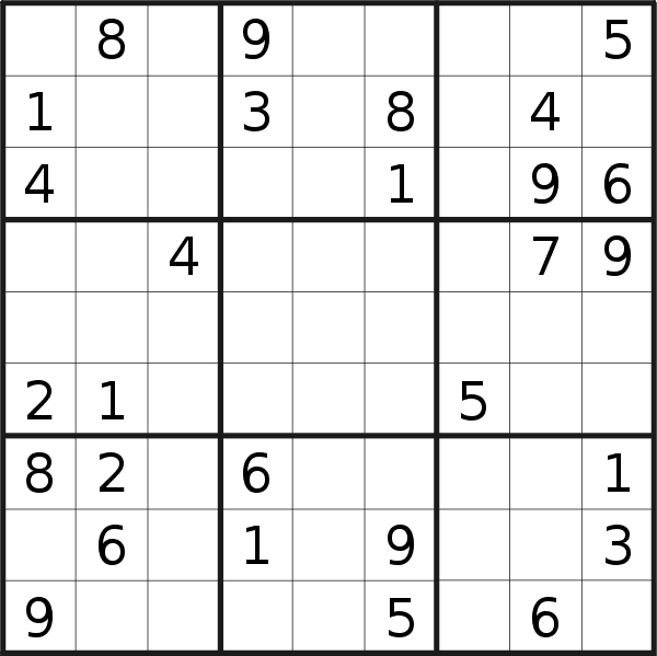 Sudoku puzzle for <br />Saturday, 18th of March 2023
