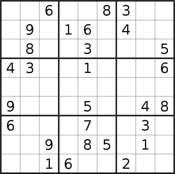 Sudoku puzzle for <br />Tuesday, 21st of March 2023