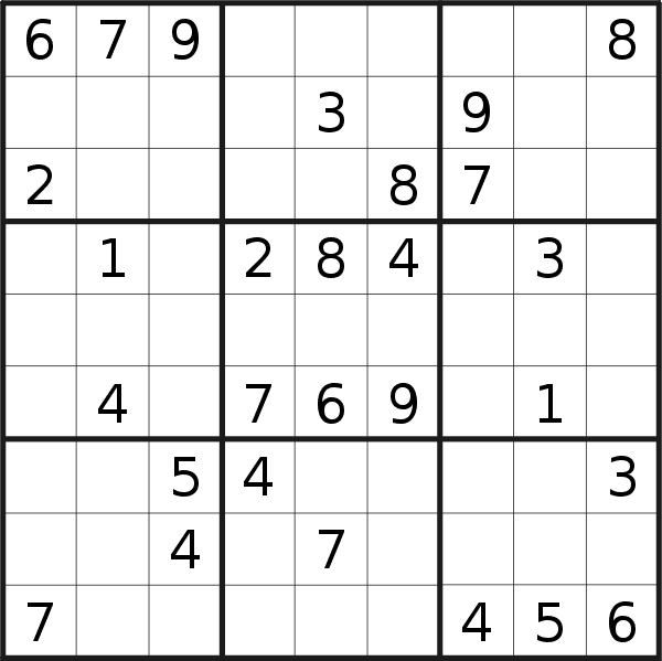 Sudoku puzzle for <br />Tuesday, 11th of April 2023
