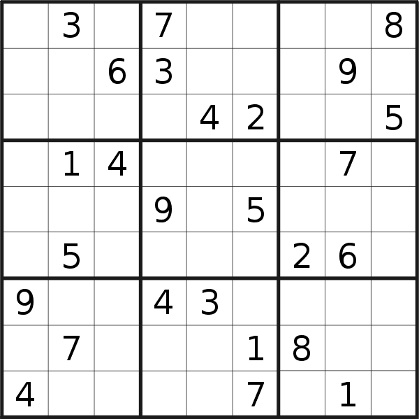 Sudoku puzzle for <br />Wednesday, 12th of April 2023