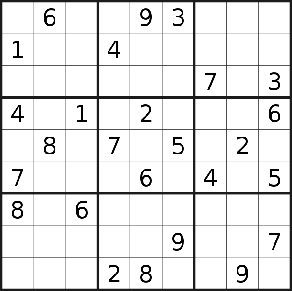 Sudoku puzzle for <br />Friday, 14th of April 2023