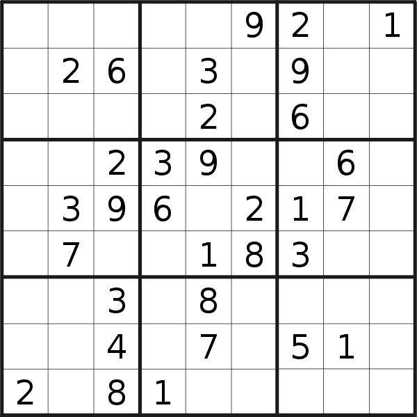 Sudoku puzzle for <br />Wednesday, 19th of April 2023