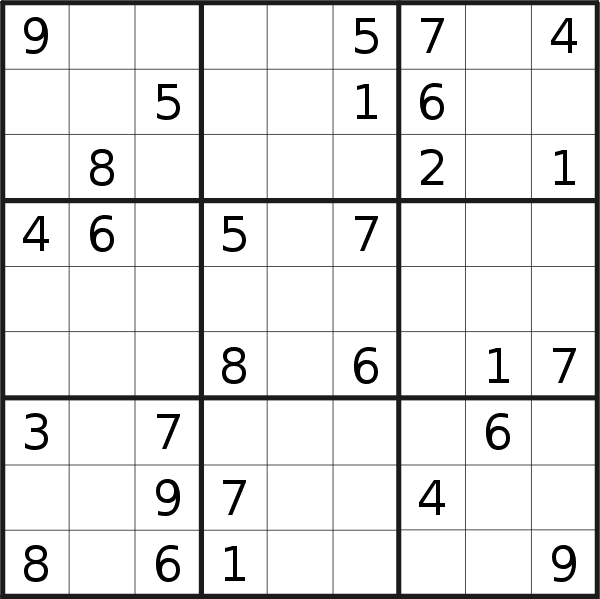 Sudoku puzzle for <br />Monday, 24th of April 2023