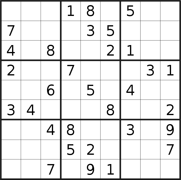 Sudoku puzzle for <br />Tuesday, 25th of April 2023