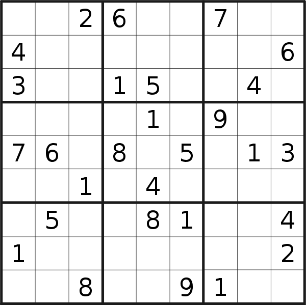 Sudoku puzzle for <br />Thursday, 27th of April 2023