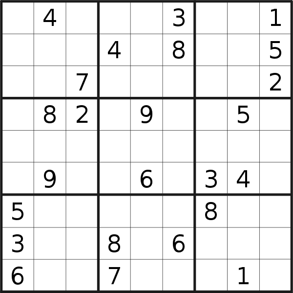 Sudoku puzzle for <br />Tuesday, 2nd of May 2023
