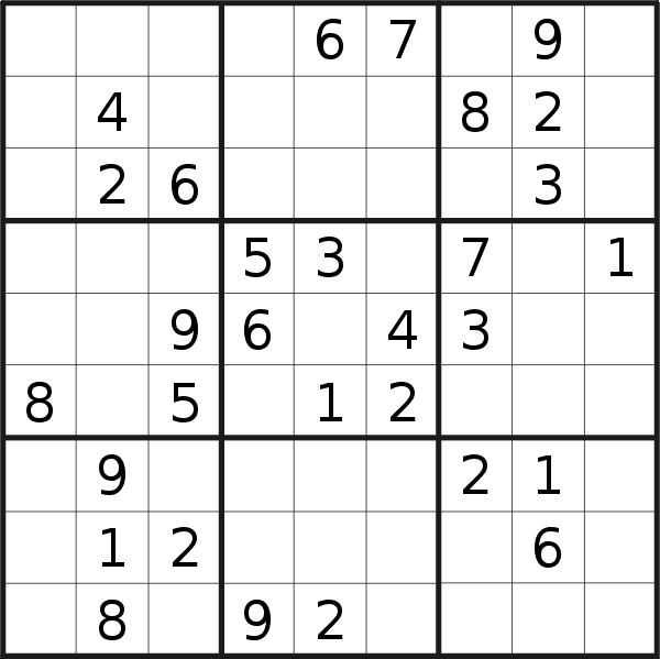 Sudoku puzzle for <br />Sunday, 14th of May 2023