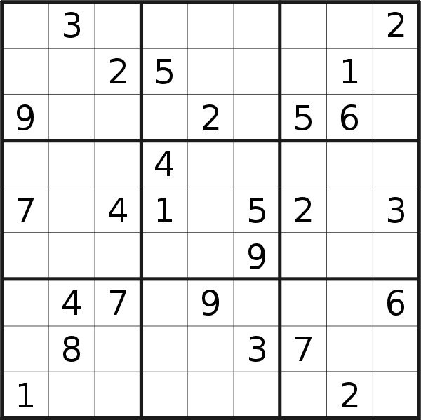 Sudoku puzzle for <br />Thursday, 18th of May 2023