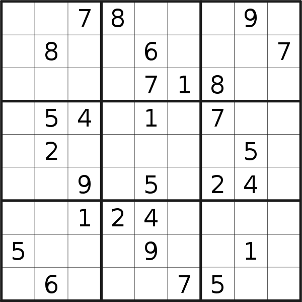 Sudoku puzzle for <br />Friday, 19th of May 2023