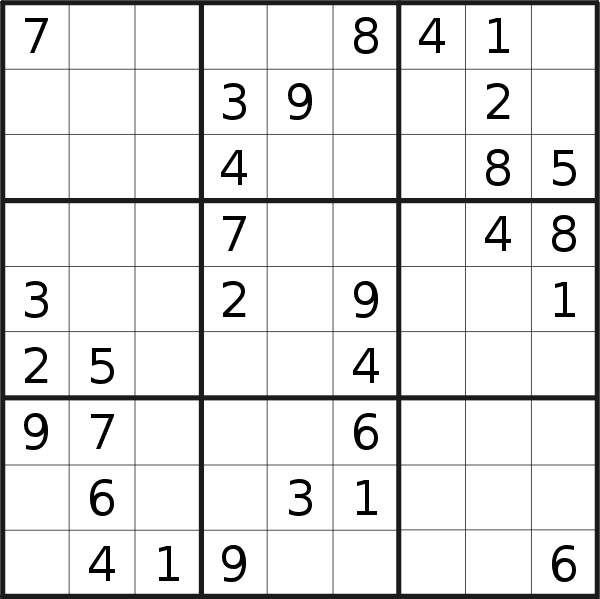 Sudoku puzzle for <br />Monday, 5th of June 2023