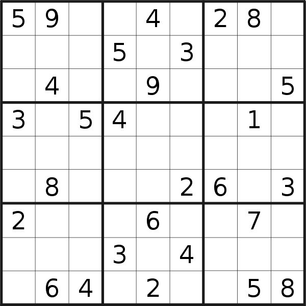 Sudoku puzzle for <br />Wednesday, 5th of July 2023