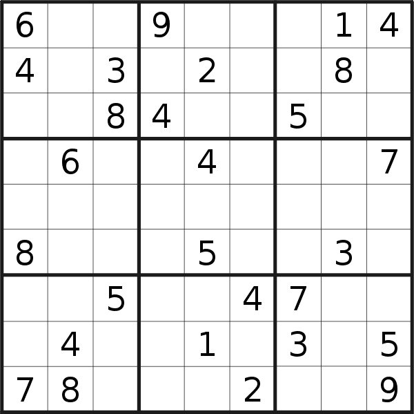 Sudoku puzzle for <br />Tuesday, 11th of July 2023