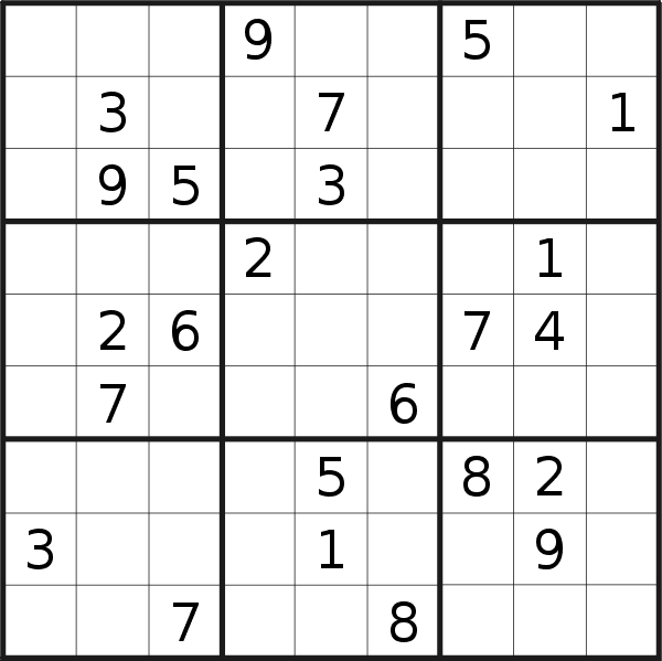 Sudoku puzzle for <br />Thursday, 20th of July 2023