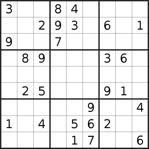 Sudoku puzzle for <br />Thursday, 27th of July 2023