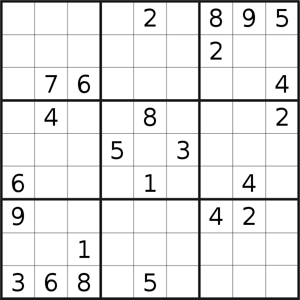 Sudoku puzzle for <br />Monday, 31st of July 2023