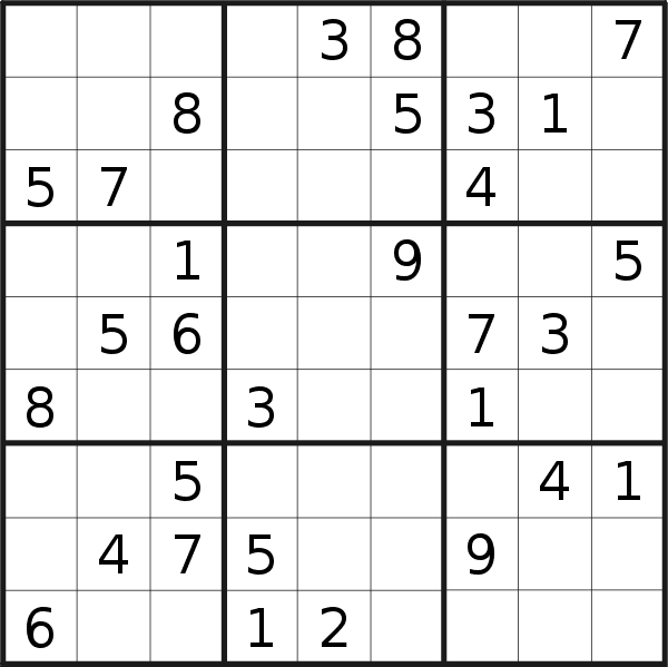 Sudoku puzzle for <br />Tuesday, 15th of August 2023