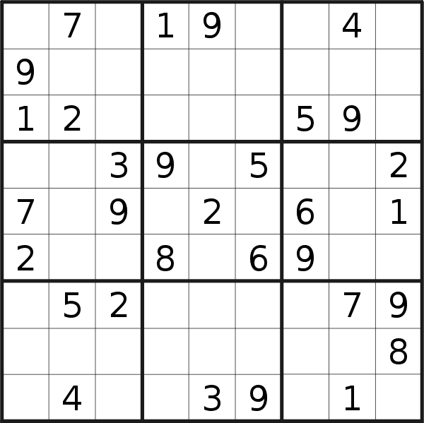 Sudoku puzzle for <br />Wednesday, 30th of August 2023
