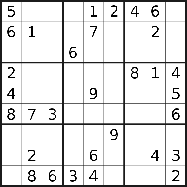 Sudoku puzzle for <br />Sunday, 3rd of September 2023