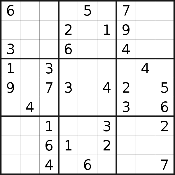 Sudoku puzzle for <br />Tuesday, 5th of September 2023